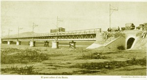 El pont del Be´sos a finals del segle XIX (àlbum Ferran Ros)