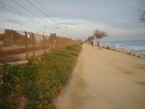 Nous blocs de pedra gris entre Masnou i Premià